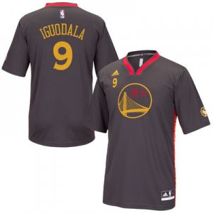 Maillot De Basket Golden State Warriors Andre Iguodala 9 Year of The Monkey Manches Courtes Noir